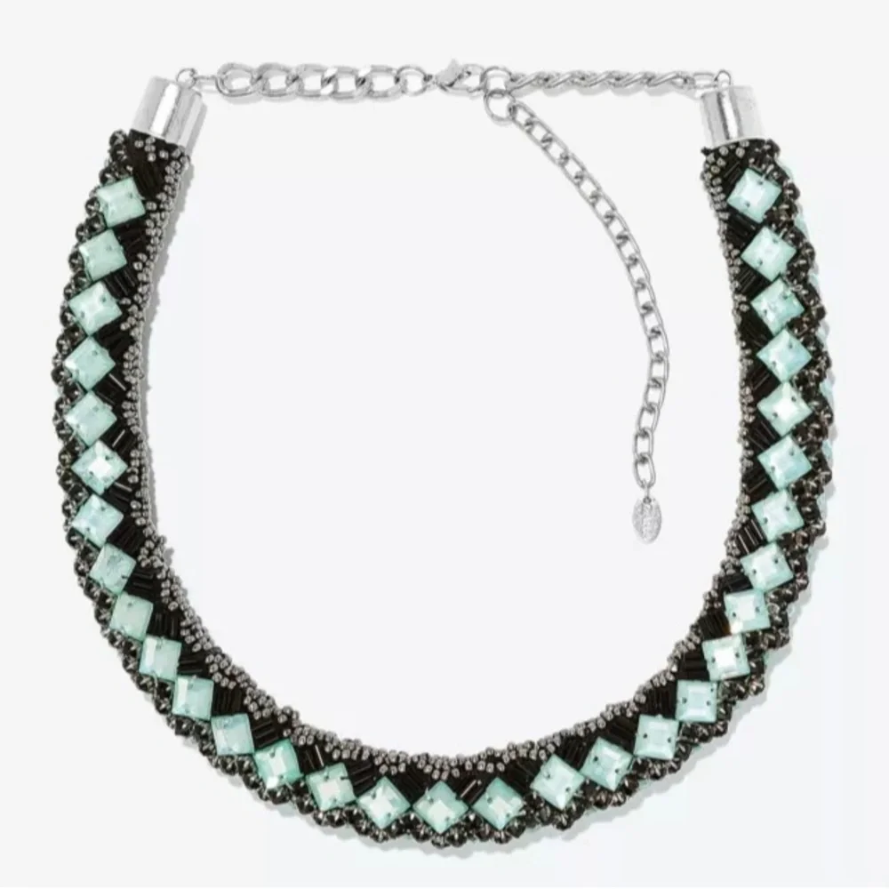 Zara Green/Black Statement Necklace NWT